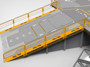 Sci-fi helipad 3D मॉडल