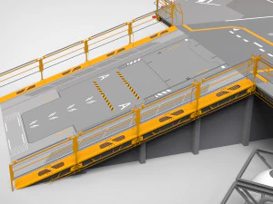 Sci-fi helipad 3D Model