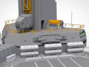Sci-fi helipad 3D Model