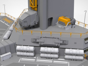 Sci-fi helipad 3D मॉडल