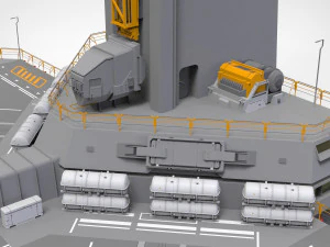 Sci-fi helipad 3D Model