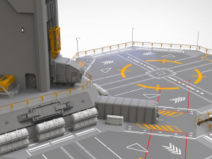 Sci-fi helipad 3D मॉडल