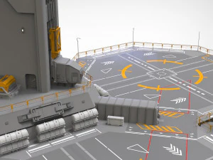 Sci-fi helipad 3D Model