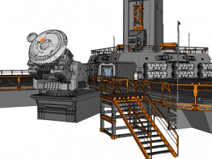 Sci-fi helipad 3D Model