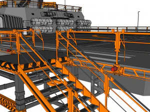 Sci-fi helipad 3D Model