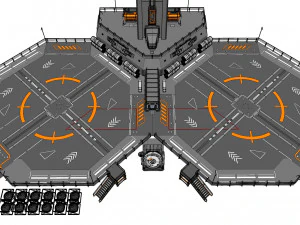 Sci-fi helipad 3D Model