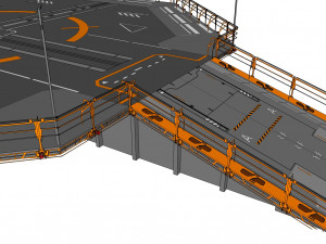 Sci-fi helipad 3D मॉडल