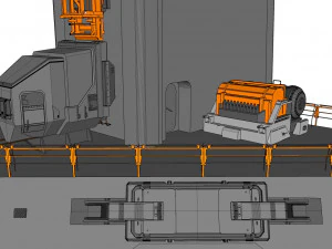 Sci-fi helipad 3D Model