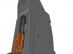 Sci-fi helipad 3D Model