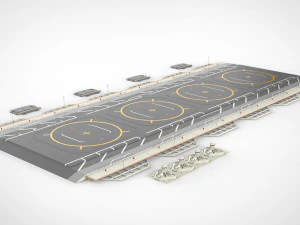 Sci-fi landing platform 1 3D Model
