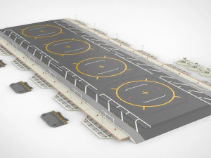 Sci-fi landing platform 1 3D Model