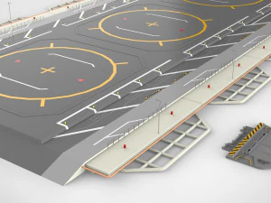 Sci-fi landing platform 1 3D Model
