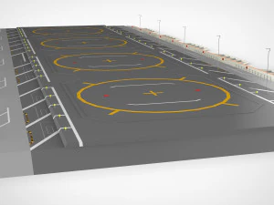 Sci-fi landing platform 1 3D Model