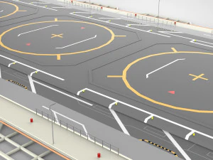 Sci-fi landing platform 1 3D Model