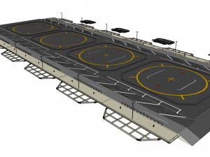 Sci-fi landing platform 1 3D मॉडल