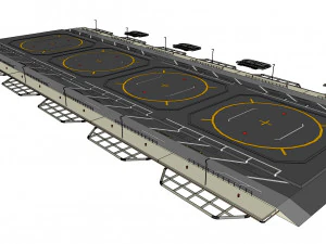 Sci-fi landing platform 1 3D Model