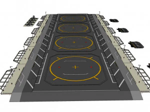 Sci-fi landing platform 1 3D Model
