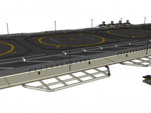Sci-fi landing platform 1 3D Model