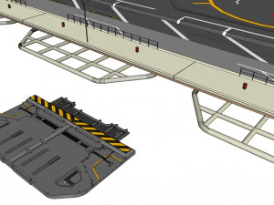 Sci-fi landing platform 1 3D Model