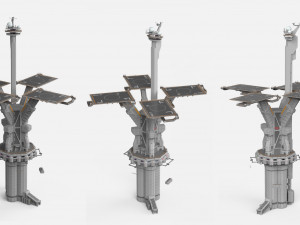 Sci-fi landing platform 3 3D मॉडल