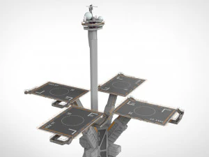 Sci-fi landing platform 3 3D Model