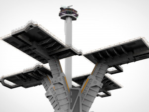 Sci-fi landing platform 3 3D Model