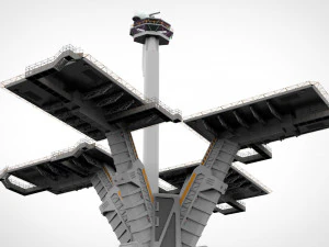 Sci-fi landing platform 3 3D Model