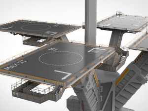 Sci-fi landing platform 3 3D Model