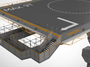 Sci-fi landing platform 3 3D Model