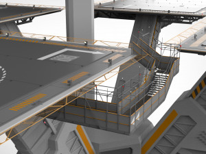 Sci-fi landing platform 3 3D Model