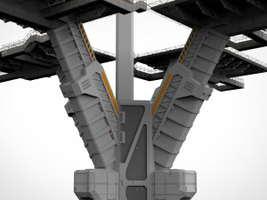 Sci-fi landing platform 3 3D Model