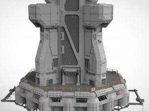Sci-fi landing platform 3 3D Model