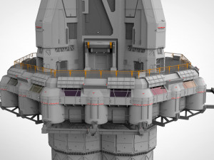 Sci-fi landing platform 3 3D Model