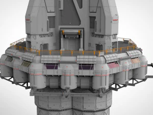 Sci-fi landing platform 3 3D Model