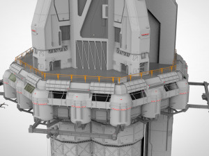 Sci-fi landing platform 3 3D Model