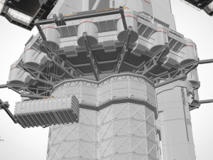 Sci-fi landing platform 3 3D Model