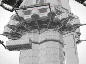 Sci-fi landing platform 3 3D Model