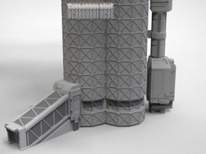 Sci-fi landing platform 3 3D Model