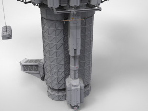 Sci-fi landing platform 3 3D Model
