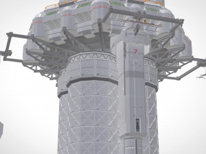 Sci-fi landing platform 3 3D Model
