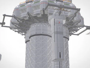 Sci-fi landing platform 3 3D Model
