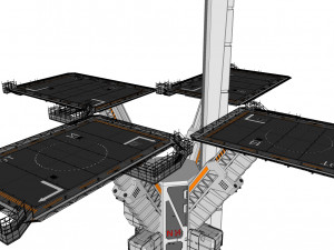 Sci-fi landing platform 3 3D Model