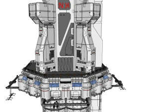 Sci-fi landing platform 3 3D Model