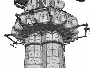 Sci-fi landing platform 3 3D Model