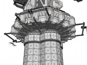 Sci-fi landing platform 3 3D Model