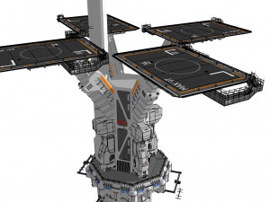Sci-fi landing platform 3 3D Model