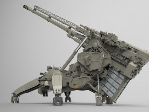 Sci fi cannon 380mm 3D Model