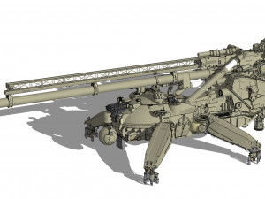 Sci fi cannon 380mm 3D Model