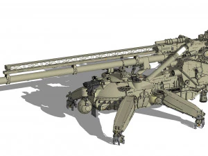 Sci fi cannon 380mm 3D Model