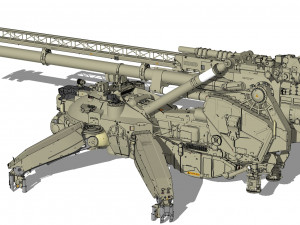 Sci fi cannon 380mm 3D Model